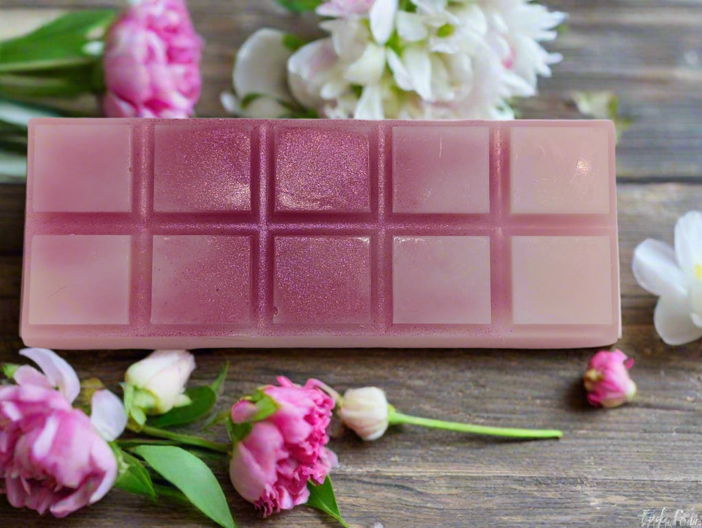 Spring Peony Garden wax melts in eco-friendly packaging